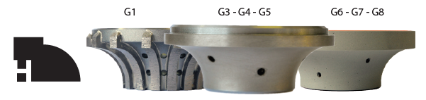 Nicolai Profielfrees voor Graniet en Composiet Ø60 mm H30 - Asgat 35 mm