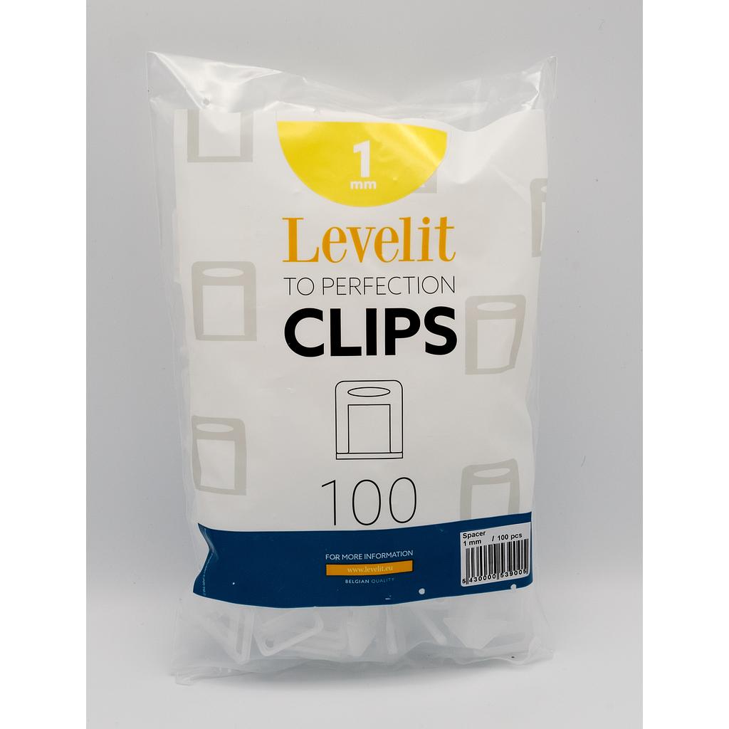 Levelit Spacer Clips 1 mm - Geel